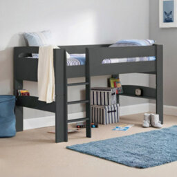 Julian Bowen Pluto 90Cm Single Anthracite Black Convertible Low To Midsleeper Bed - thumbnail 1