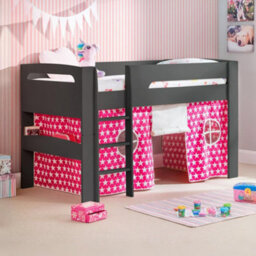 Julian Bowen Pluto 90Cm Single Anthracite Black Convertible Low To Midsleeper Bed - thumbnail 2