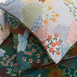 Furn. Forage Floral Reversible Duvet Cover Set, Double, Blue - thumbnail 5