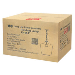 Long Life Lamps Company Industrial Chrome Clear Glass Bell Ceiling Pendant Light K444 - thumbnail 9