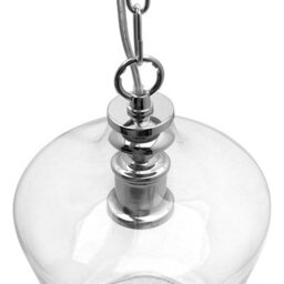 Long Life Lamps Company Industrial Chrome Clear Glass Bell Ceiling Pendant Light K444 - thumbnail 4