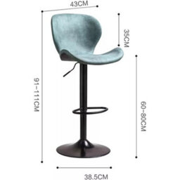 Adjustable Breakfast Bar Stools Swivel Gas Lift Chair Kitchen Café Pub - thumbnail 3