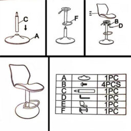 Adjustable Breakfast Bar Stools Swivel Gas Lift Chair Kitchen Café Pub - thumbnail 4