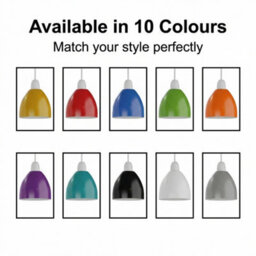 Modern Orange 15Cm Metal Lamp Shade Easy Fit E27 For Kitchen Bedroom & Living Room - thumbnail 5