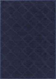 Ivy Washable Trellis Design Anti Slip Doormats Navy 80X150 Cm - thumbnail 3