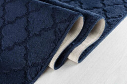 Ivy Washable Trellis Design Anti Slip Doormats Navy 80X150 Cm - thumbnail 2
