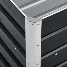 Berkfield Practical Garden Raised Bed Galvanised Steel 240X40X77 Cm Anthracite - thumbnail 6