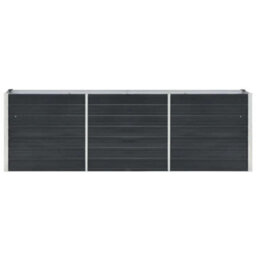 Berkfield Practical Garden Raised Bed Galvanised Steel 240X40X77 Cm Anthracite - thumbnail 4