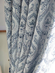 Luxury Living Victoria Room Darkening Ring Top Curtains Blue - thumbnail 5