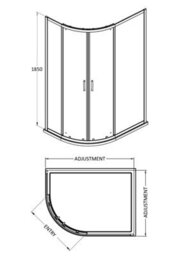 Balterley Almington Shower Enclosure Bundle: Offset Left Hand Quadrant & Slimline Tray, 1000 X 800 mm Chrome/white - thumbnail 8