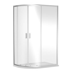Balterley Almington Shower Enclosure Bundle: Offset Left Hand Quadrant & Slimline Tray, 1000 X 800 mm Chrome/white - thumbnail 3