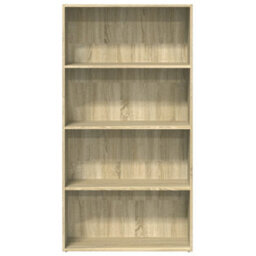 Berkfield Bookcase Sonoma Oak 80X30X152 Cm Engineered Wood - thumbnail 4