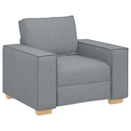 Vidaxl Sofa Set With Cushion 3 Pcs Grey 220 X 78 X 84 Cm Fabric - thumbnail 4