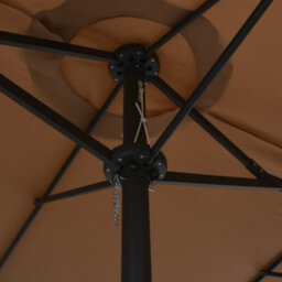 Walplus Garden Parasol With Aluminium Pole 460X270 Cm Taupe - thumbnail 6
