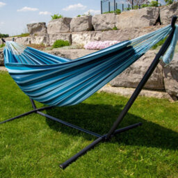 Vivere Double Cotton Hammock With Stand (280Cm) - Orange Punch - thumbnail 4
