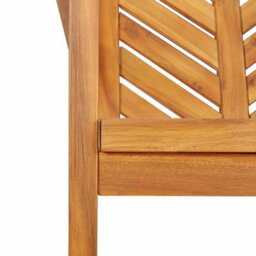 Berkfield Garden Dining Set 5 Pcs Brown 90 X 90 X 74 Cm Solid Acacia Wood - thumbnail 9