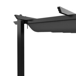Breeins 13X13Ft Aluminium Pergola With  Polyester Canopy And Retractable Roof, Light Grey - thumbnail 7