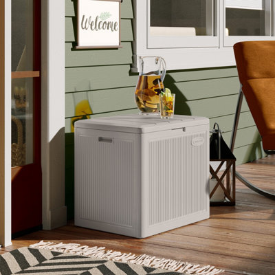 Suncast New York 83L Resin Garden Storage Box - Grey - image 1