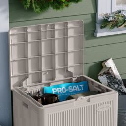 Suncast New York 83L Resin Garden Storage Box - Grey - thumbnail 2