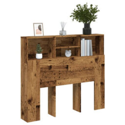 Walplus Headboard Cabinet Old Wood 120X19X103.5 Cm Engineered Wood - thumbnail 1