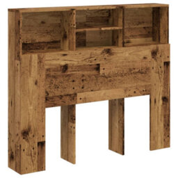 Walplus Headboard Cabinet Old Wood 120X19X103.5 Cm Engineered Wood - thumbnail 2