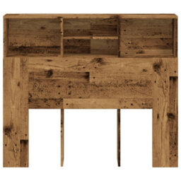 Walplus Headboard Cabinet Old Wood 120X19X103.5 Cm Engineered Wood - thumbnail 4