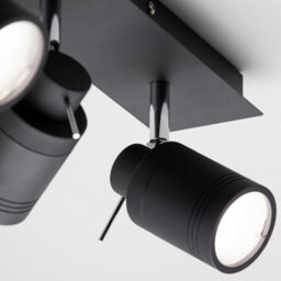 Litecraft Hugo Black 4 Light Bathroom Ceiling Spotlight Bar - thumbnail 5