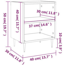 Berkfield Elegant Bedside Cabinet High Gloss White 40X30X50 Cm Engineered Wood - thumbnail 9