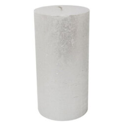 Buttercup Farm Libra Rustica Pillar Candle - Paraffin - L10 X W10 X H20 Cm - Pearl/white - thumbnail 2