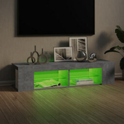 Berkfield Tv Cabinet With Led Lights Concrete Grey 135X39X30 Cm - thumbnail 5