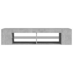 Berkfield Tv Cabinet With Led Lights Concrete Grey 135X39X30 Cm - thumbnail 8