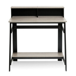Walplus Furinno Simplistic A Frame Computer Desk, Black/french Oak Grey - thumbnail 2