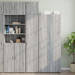 Berkfield Slim Storage Cabinet Grey Sonoma 40X42.5X225 Cm Engineered Wood - thumbnail 1