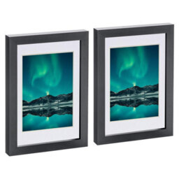 "Nicola Spring Photo Frames With 4"" X 6"" Mount - A5 (6"" X 8"") - Black/white - Pack Of 2" - thumbnail 1