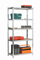 Rhino Racking 2 Bays - 180 X 90 X 40Cm - Galvanised - 5 Tier Boltless Heavy Duty Garage Shelving Unit - 1000Kg Load Weight - thumbnail 5