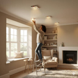 5W Square Led Recessed Ceiling Downlights Pack Of 4 Cool White 6000K Slim Dimmable Adjustable Spotlights - thumbnail 7
