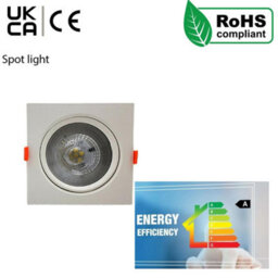 5W Square Led Recessed Ceiling Downlights Pack Of 4 Cool White 6000K Slim Dimmable Adjustable Spotlights - thumbnail 2