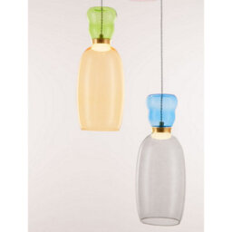 Luminosa Lighting Luminosa Pluma Cluster Pendant Ceiling Light Glossy Purple, Yellow, Pink, Green, Blue, Smokey, Gold Led 20W 1800Lm 3000K - thumbnail 5