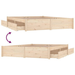 Berkfield Bed Frame With Drawers 180X200 Cm 6Ft Super King - thumbnail 6