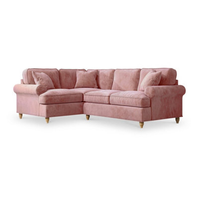 Alfie Plum Right Hand Corner Sofa For Living Room - Fully Assembled By Roseland Furniture