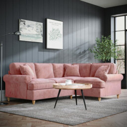 Alfie Plum Right Hand Corner Sofa For Living Room - Fully Assembled By Roseland Furniture - thumbnail 2
