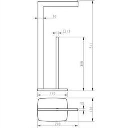 Brushed Brass Freestanding Toilet Roll Holder - thumbnail 2