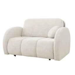 Viva Comfy Ii White 2 Seater Sofa Bed With Storage Foam Mattress And Metal Legs 132X103X85Cm - thumbnail 2