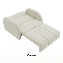 Viva Comfy Ii White 2 Seater Sofa Bed With Storage Foam Mattress And Metal Legs 132X103X85Cm - thumbnail 3