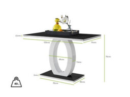 Furniturebox Uk Giovani 4 Black Dining Table & 4 Grey Velvet Milan Chairs - thumbnail 4