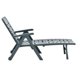Walplus Folding Sun Lounger Plastic Green - thumbnail 3