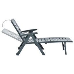 Walplus Folding Sun Lounger Plastic Green - thumbnail 4