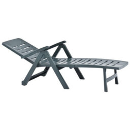 Walplus Folding Sun Lounger Plastic Green - thumbnail 5