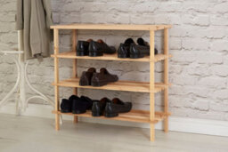 Orsina Durable 4 Tier Wooden Shoe Rack, Sturdy Shoe Stand For Home, Ample Storage Sneaker Organizer For Bedroom - thumbnail 2