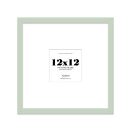 "12X12"" Mint Green Picture Frame - 12X12"" Square Frame With 8X8"" Mount For 12X12""/8X8"" Pictures Moderrn Style Thin Edge, 1 Pack" - thumbnail 1